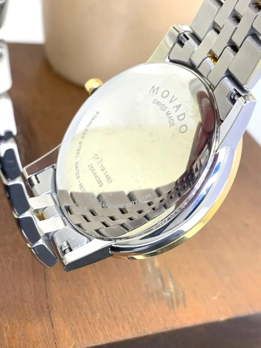 Movado Men's Watch 0607200 Museum Swiss Quartz Black Dial Two Tone Steel 40mm
